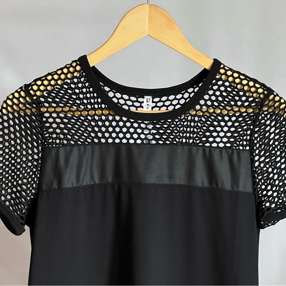 Fabletics Elegant Chic Black Mesh Dress NWT - Picture 2 of 14
